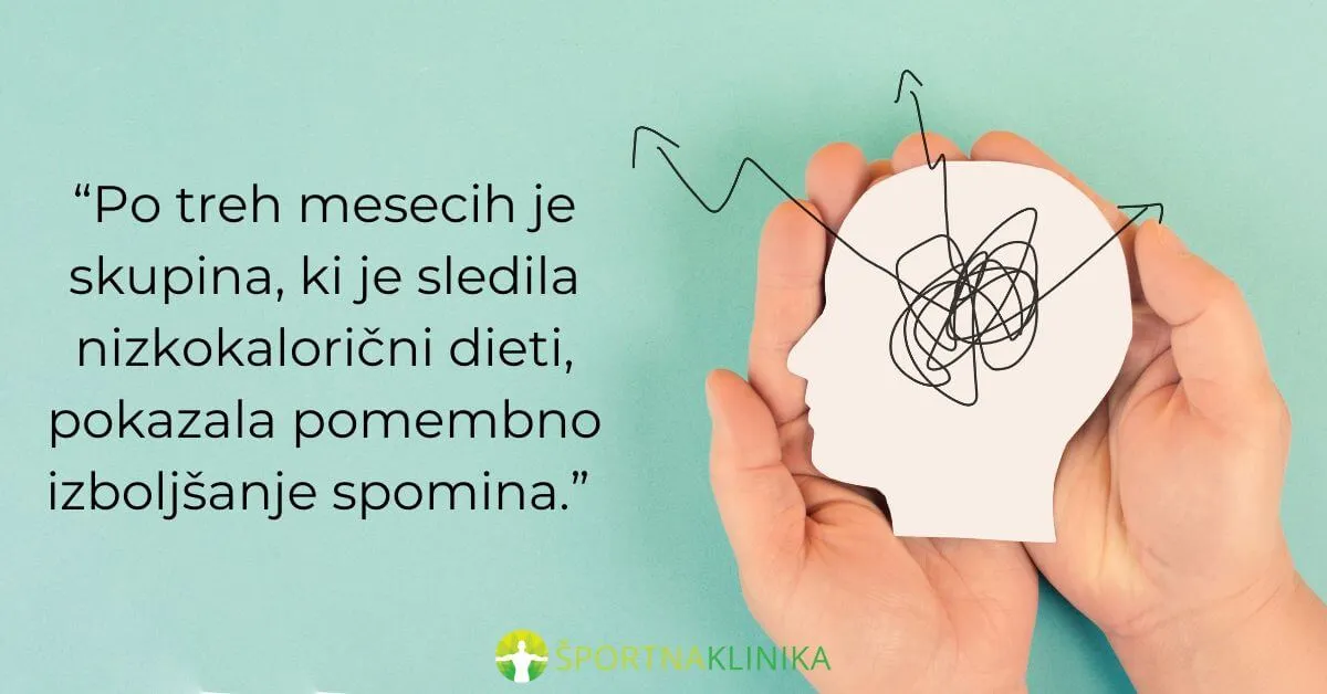 Infografika - nizkokalorična dieta izboljša spomin