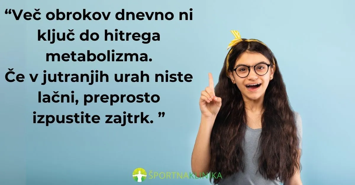 Infografika - Število obrokov in zajtrk