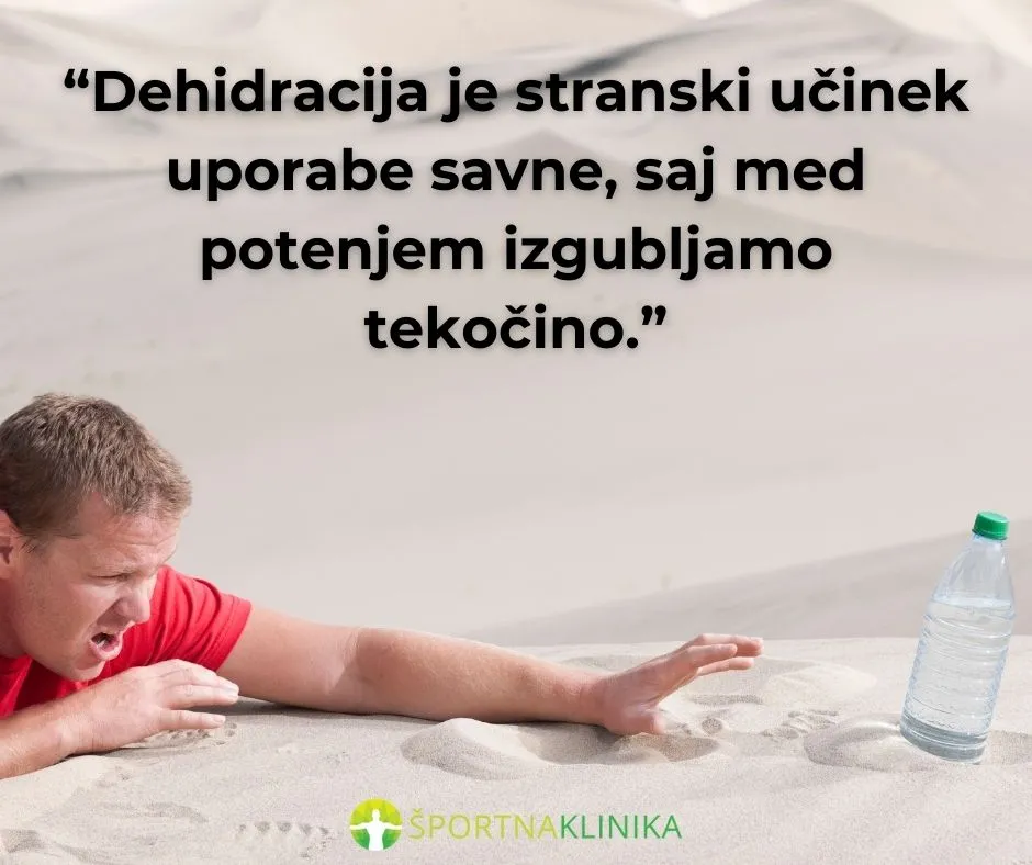 Infografika - Dehidracija stranski učnek savne